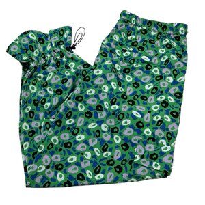 Diane von‎ Furstenberg x Target Pants Womens XXL Green Jazz Dot Cargo Utility